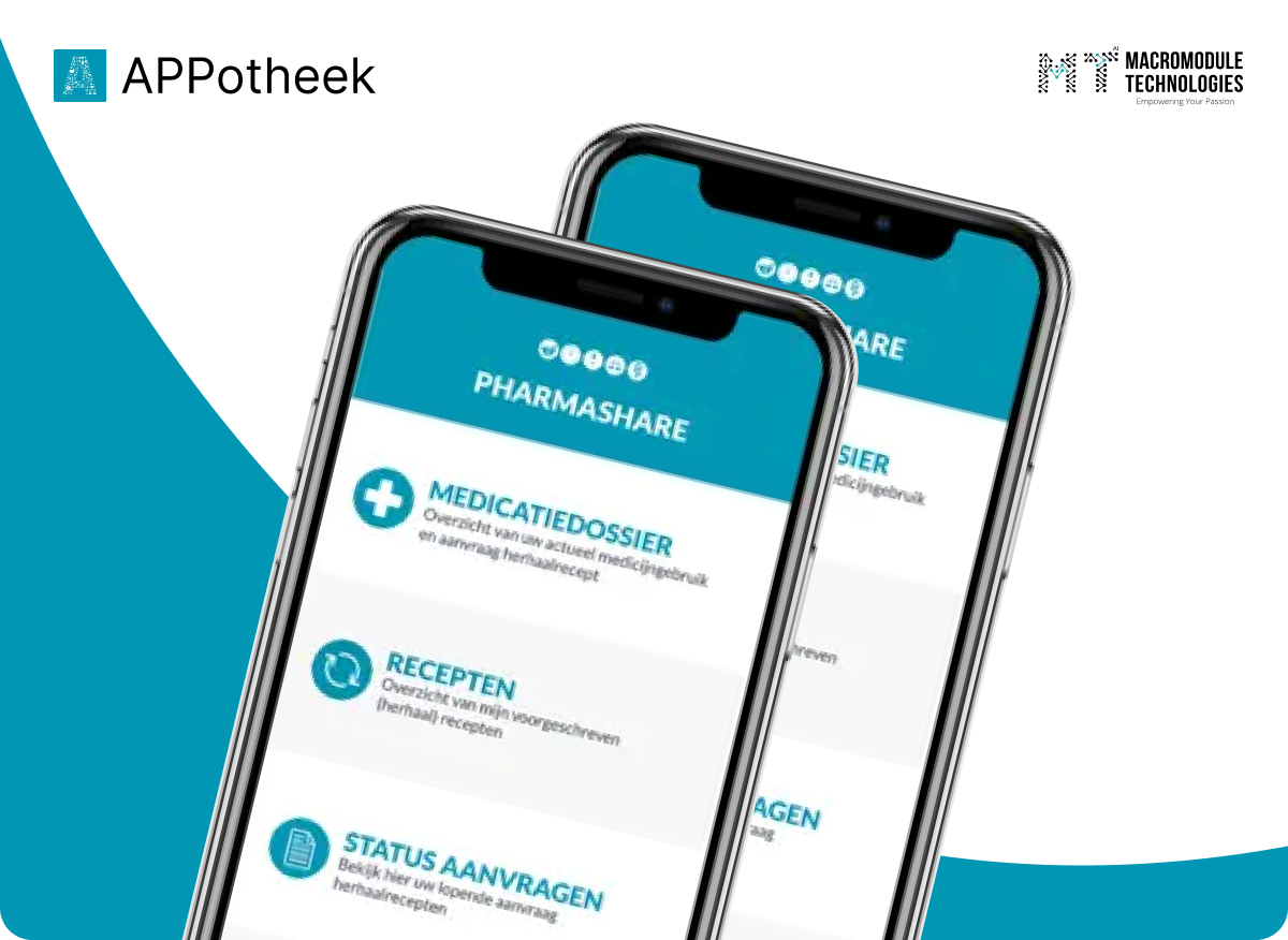 APPotheek pharmacy application interface displayed on a desktop screen