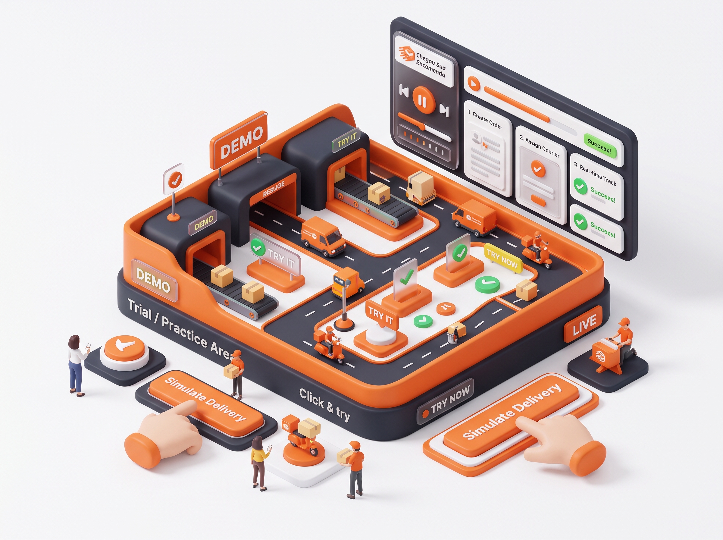 Chegou Sua Encomenda delivery management platform interface