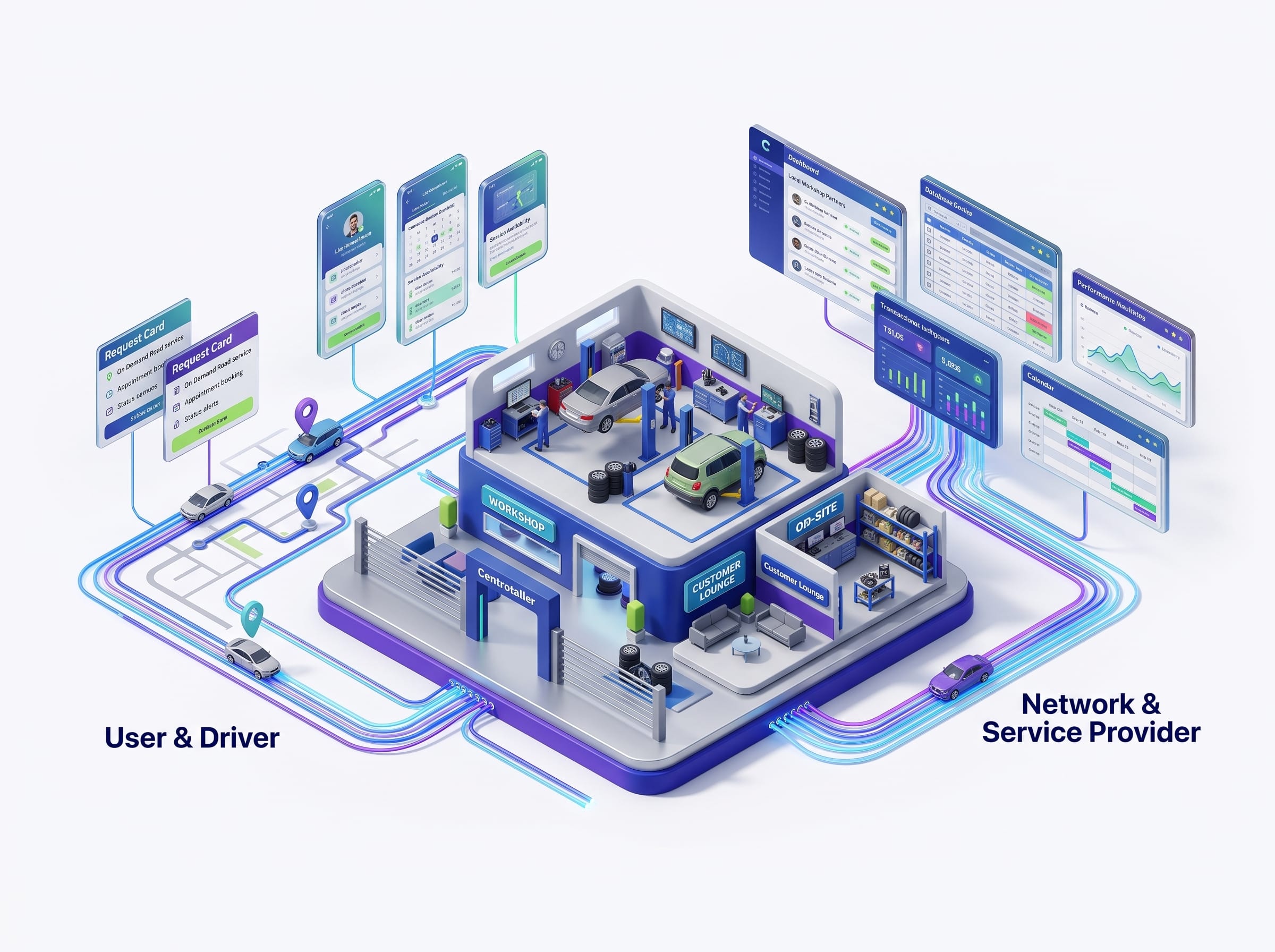 Centrotaller automotive service discovery and customer request workflow