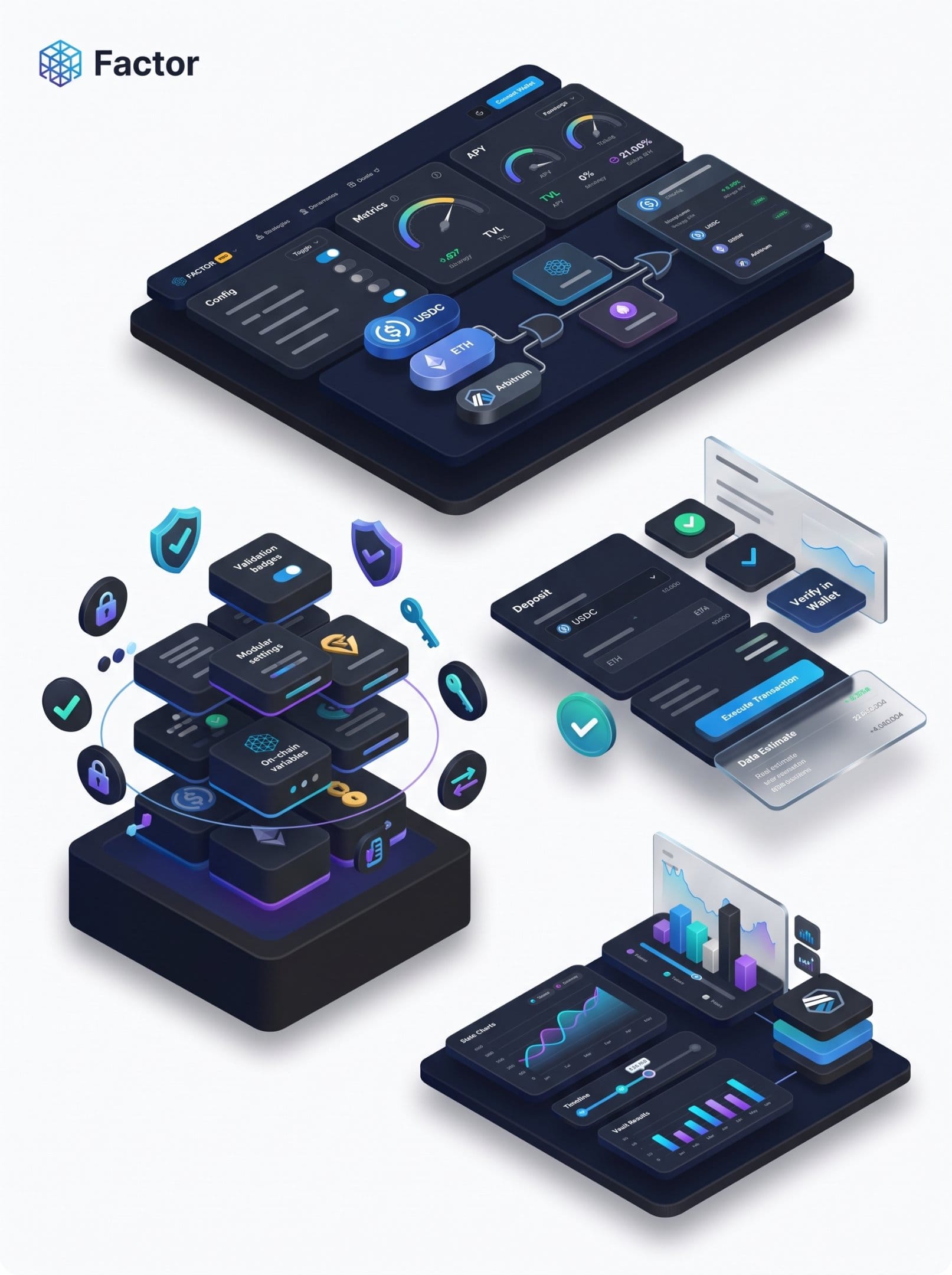 Factor DeFi strategy platform interface