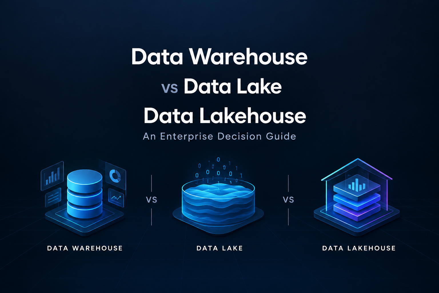 Data Warehouse vs Data Lake vs Data Lakehouse: An Enterprise Decision Guide